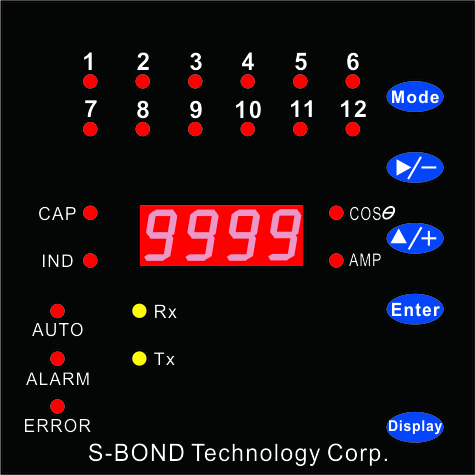 APFR自動功率因數控制器_數位顯示錶