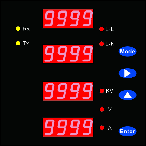 MP3V_MP3A_MP3AP三相電壓四相電流單相溫度_數位顯示錶